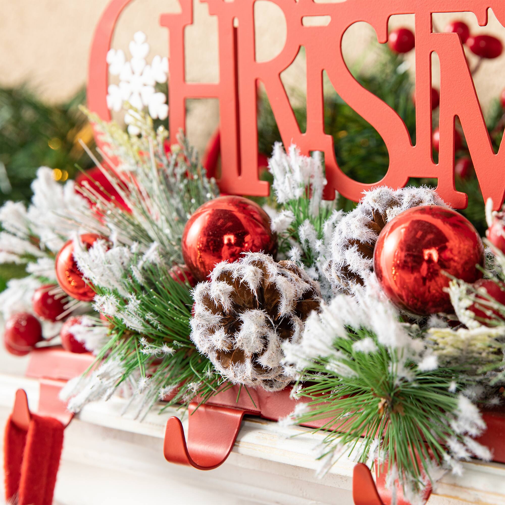 Glitzhome® 14.5" Merry Christmas Metal Stocking Holder